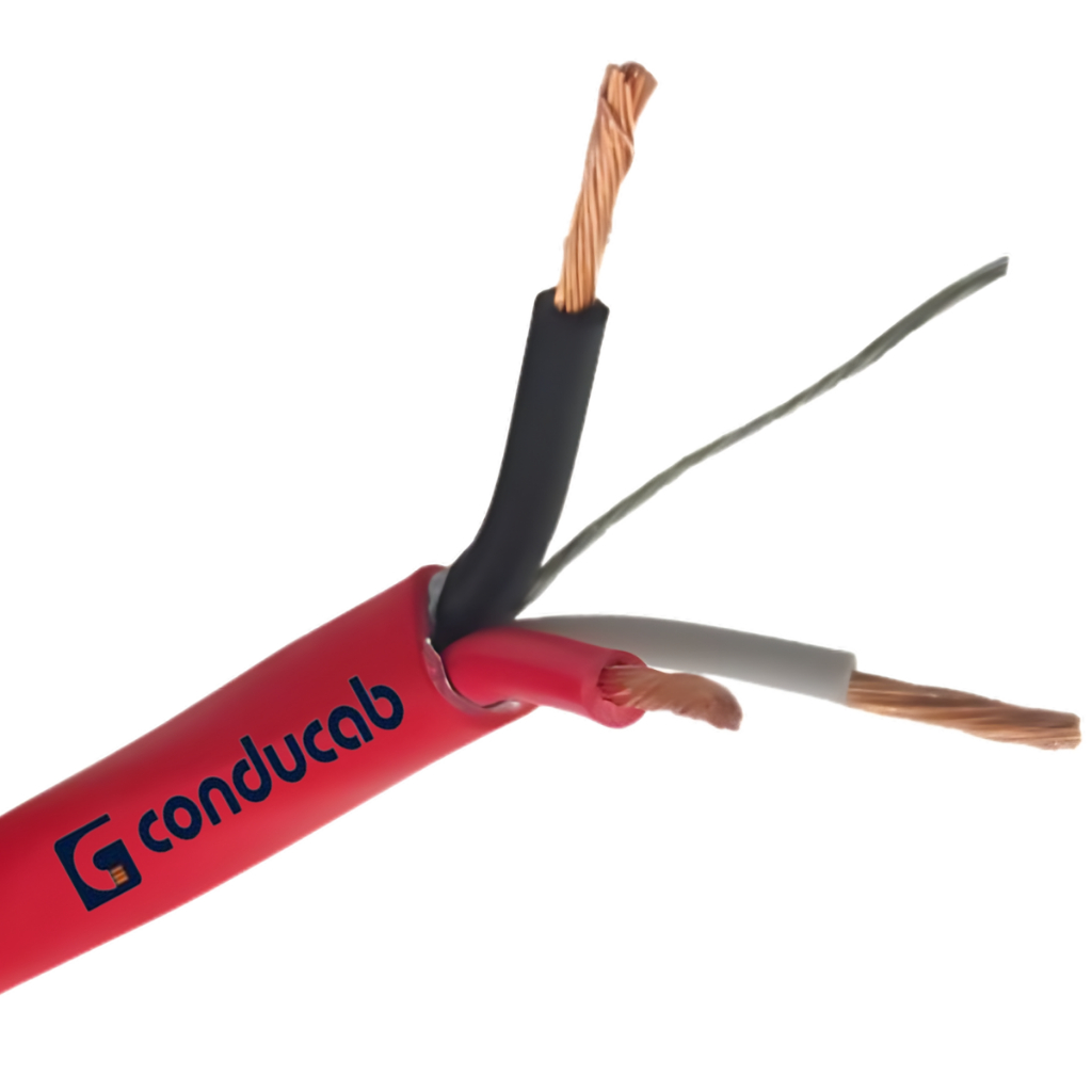 Cabo Alarme Incêndio Shield 3 Vias + Dreno Bitola 1,5mm²  Detecção Segurança Contra Fogo 50m ou 100m