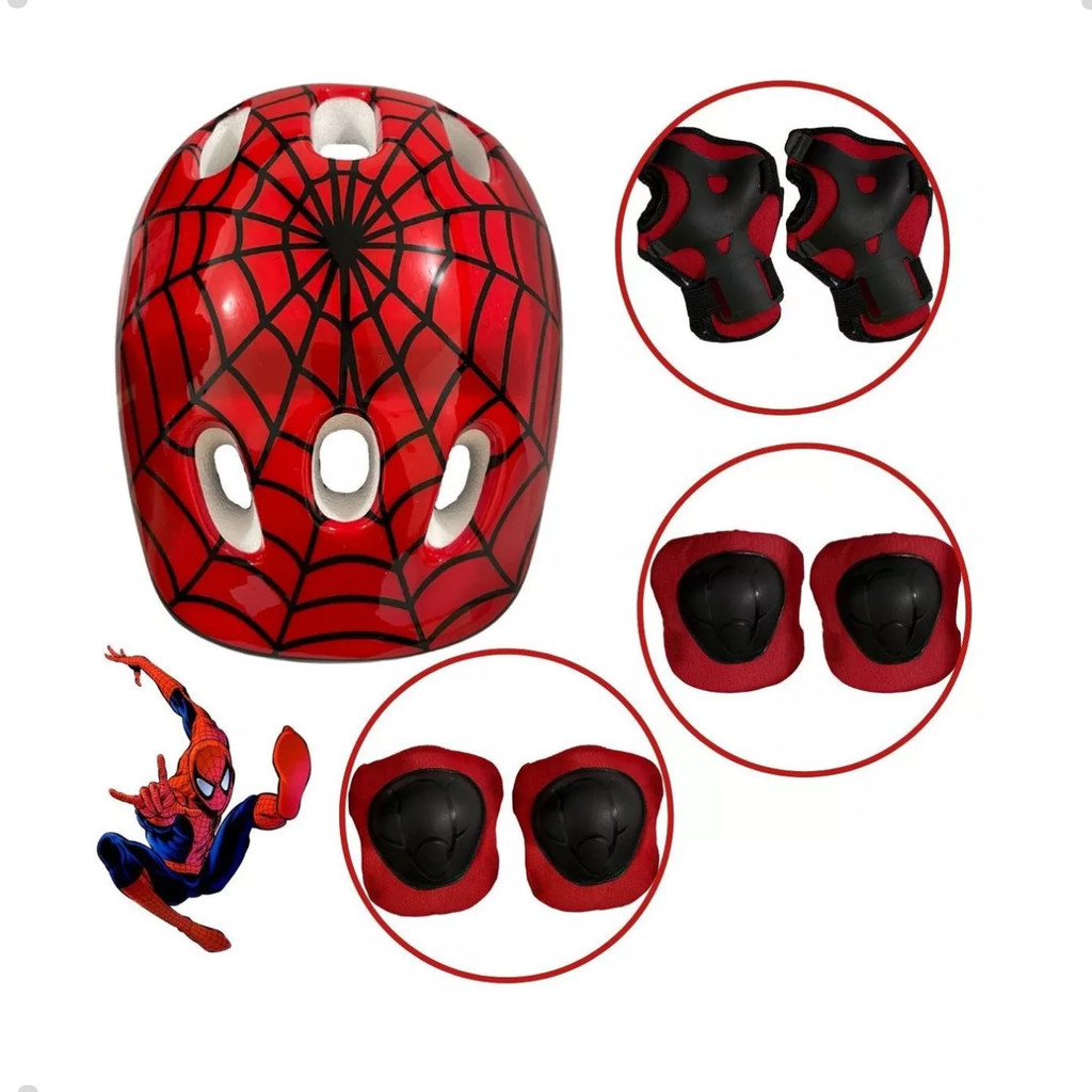 Capacete De Patins Criança Kit De Proteção Infantil Patins Patinete Bike Skate meninos e meninas