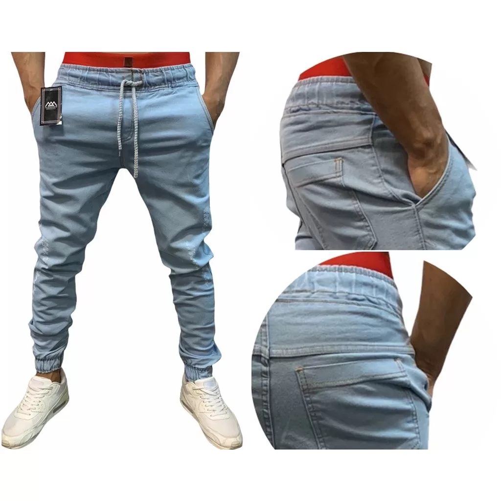 Calça Jogger Masculina – novos modelos – Jeans Claro