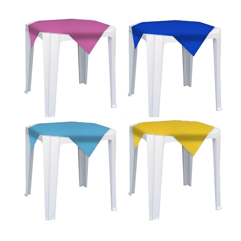 Kit Toalhas de mesa festa infantil TNT cobre mancha grosso cores vivas 70×70 quadrada