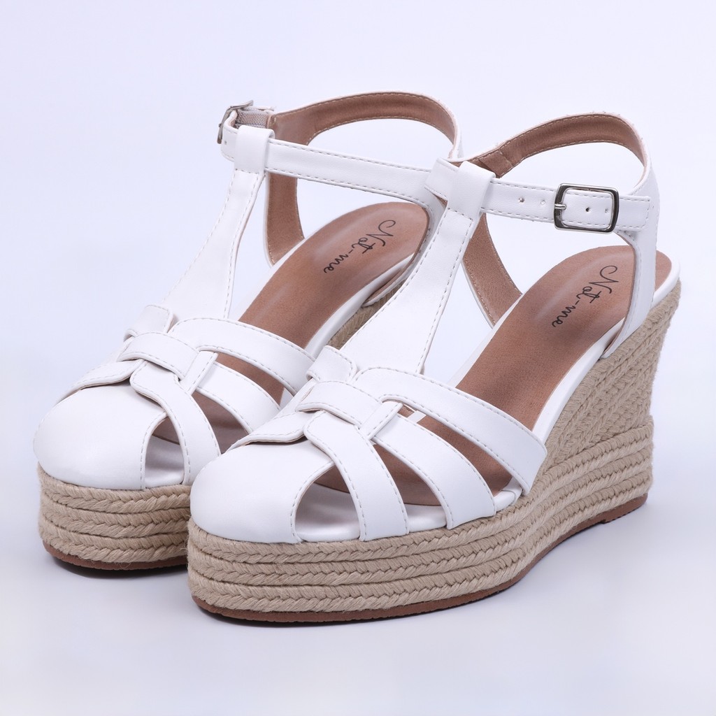 Meca – Sandália Feminina Not-me Anabela Plataforma Bico Redondo