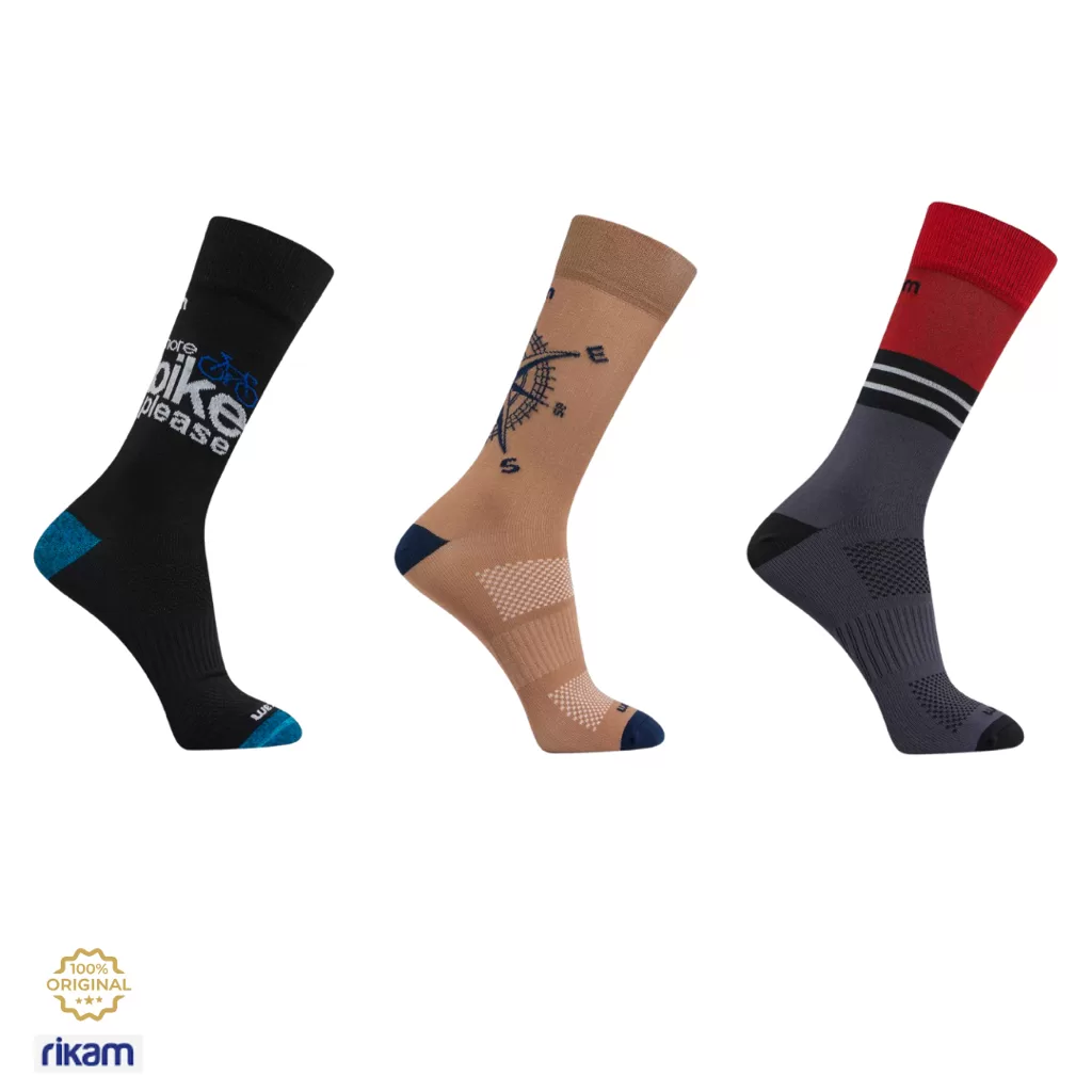 Kit 6 pares Meia Ciclismo Masculina Corrida Mountain Bike Rikam