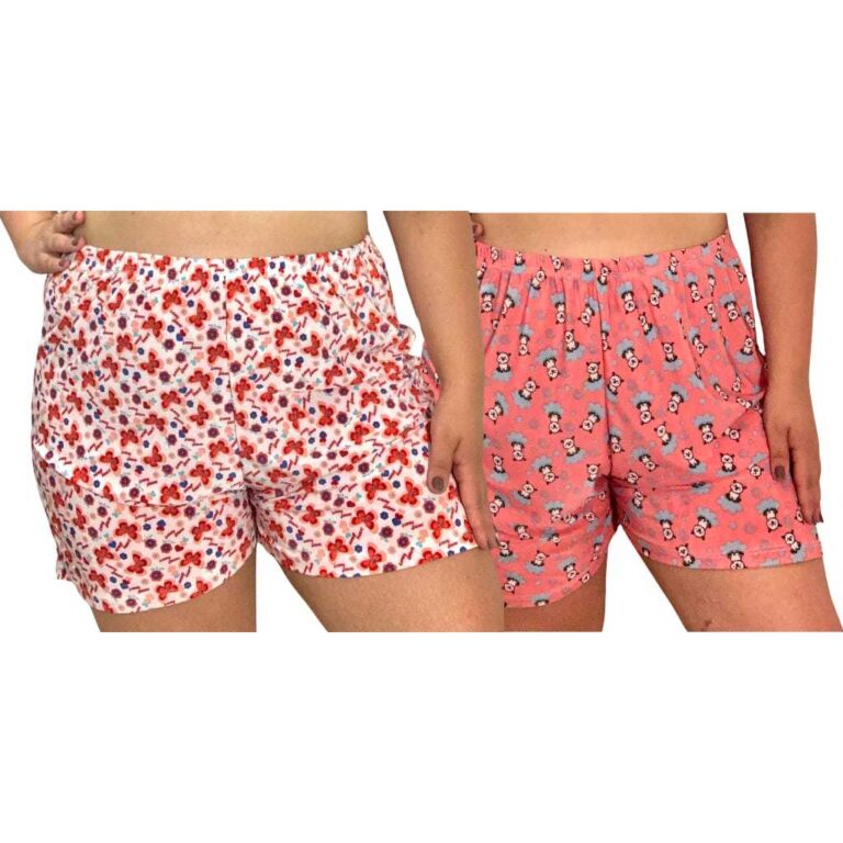 Kit 2 Short Liganete SORTIDOS Pijama De Dormir Plu