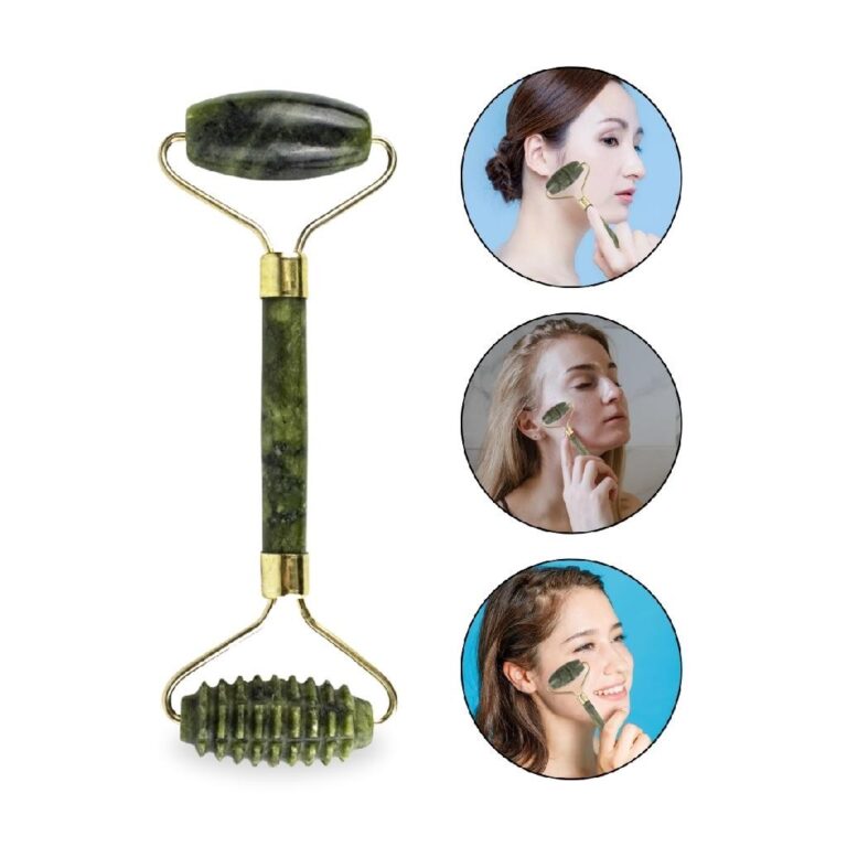Rolo Massageador Facial Pedra Jade Guasha Anti Rug