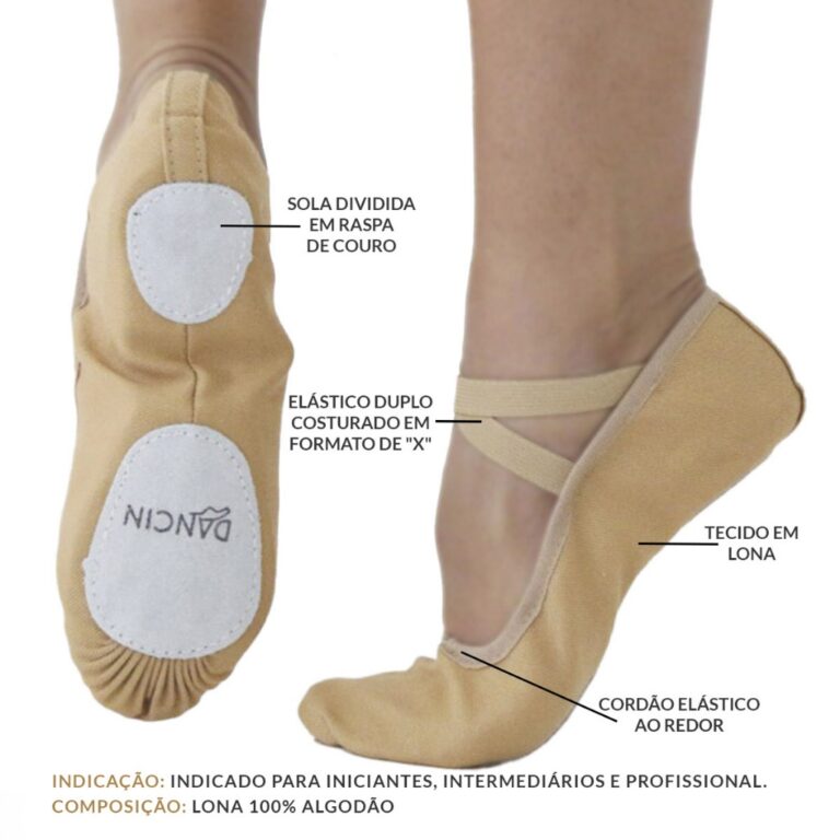 Sapatilha para Dança e Ballet – Meia Ponta,
