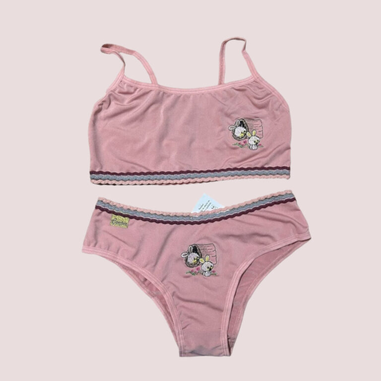 Conjunto Infantil Estampado Bordado Com Elástico 