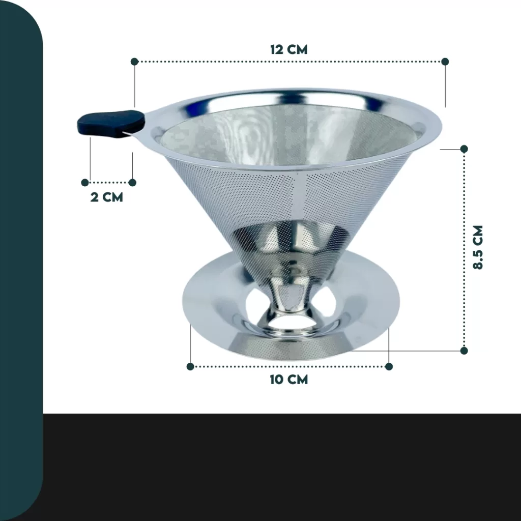 Filtro De Café 103 Inox – Coador de Café Grande Sem Uso De Papel – AV