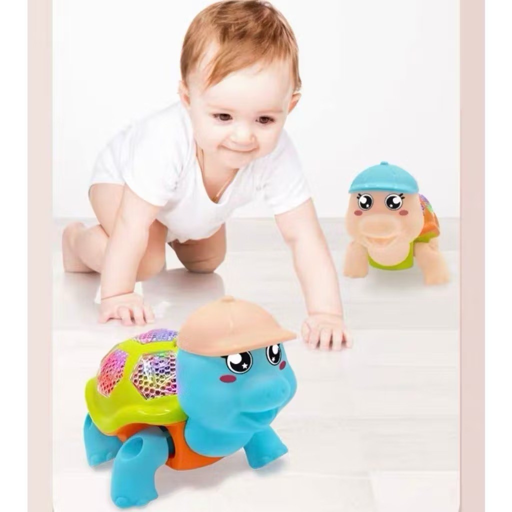 Brinquedo Tartaruga Fujão Elétrico Com Som Luz