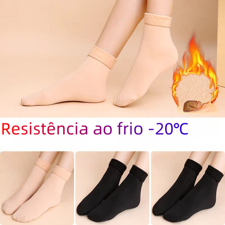 Kit2/4/6/12Meias térmicas grossas femininas até 