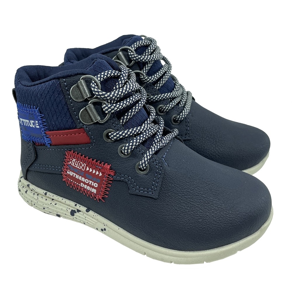 Bota Infantil Klin Outfit Menino – Marinho e Vermelho