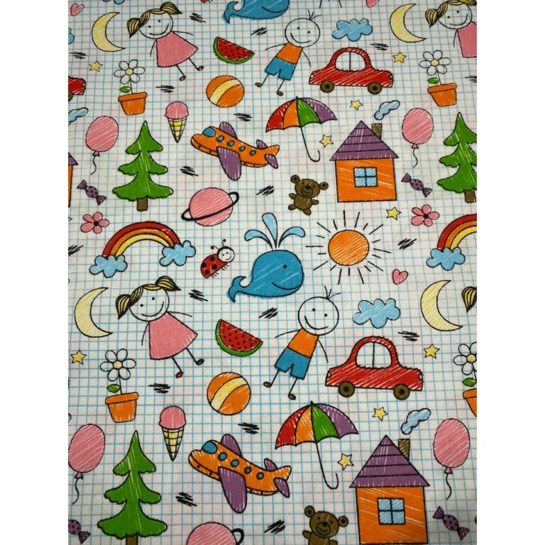 Tecido Tricoline Estampado 100% Algodão – D