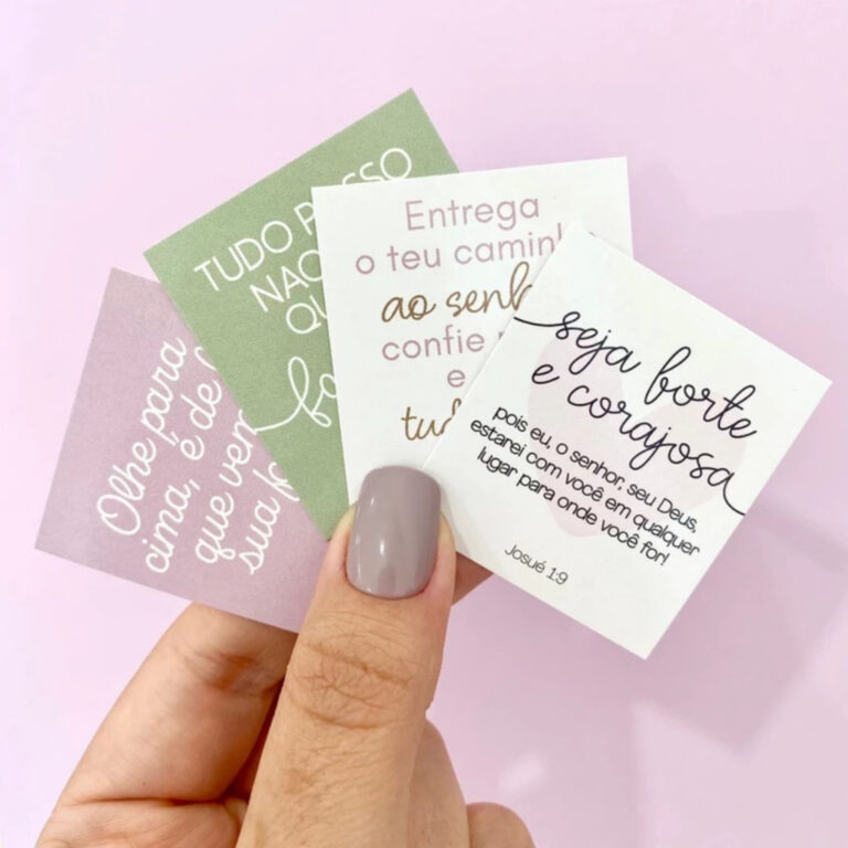 120 Unidades Mini Cartão com frases evangelicas 4