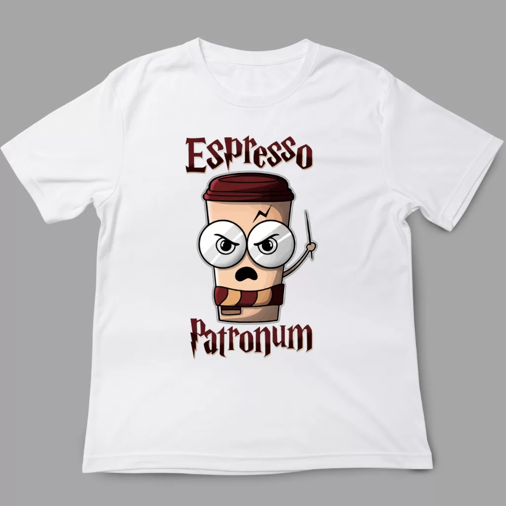 Camiseta Harr HP – Espresso Patronum Café – divertida, livros, filmes