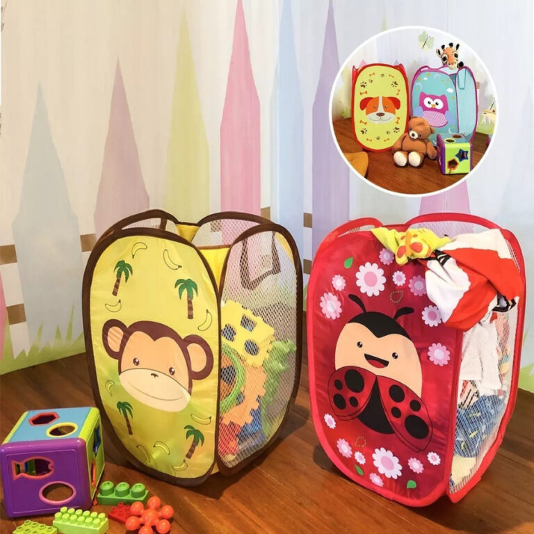 Cesto Dobrável Infantil para Brinquedos e Roupas 