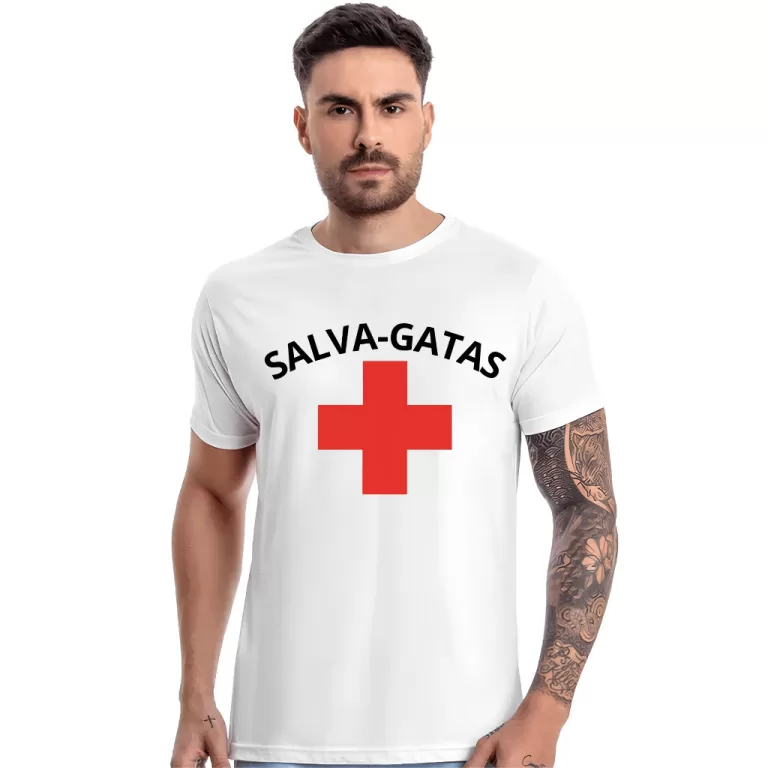 Camiseta Frase engraçada – Salva Gatas Saú