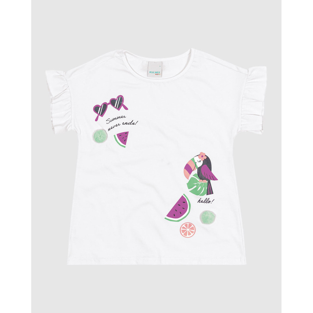 Blusa Milkshake Meia Malha Menina Malwee Kids