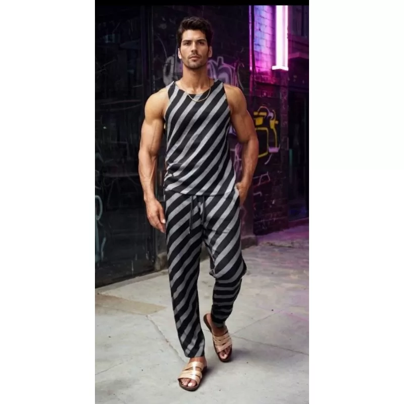 Conjunto Masculino Regata e Calça De Lanzinha Japonês