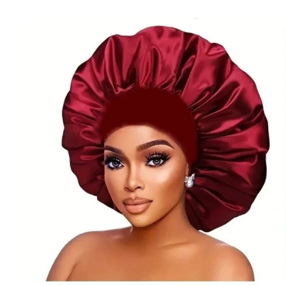 Touca de Cetim Extra Gigante para Box Braids e Cab