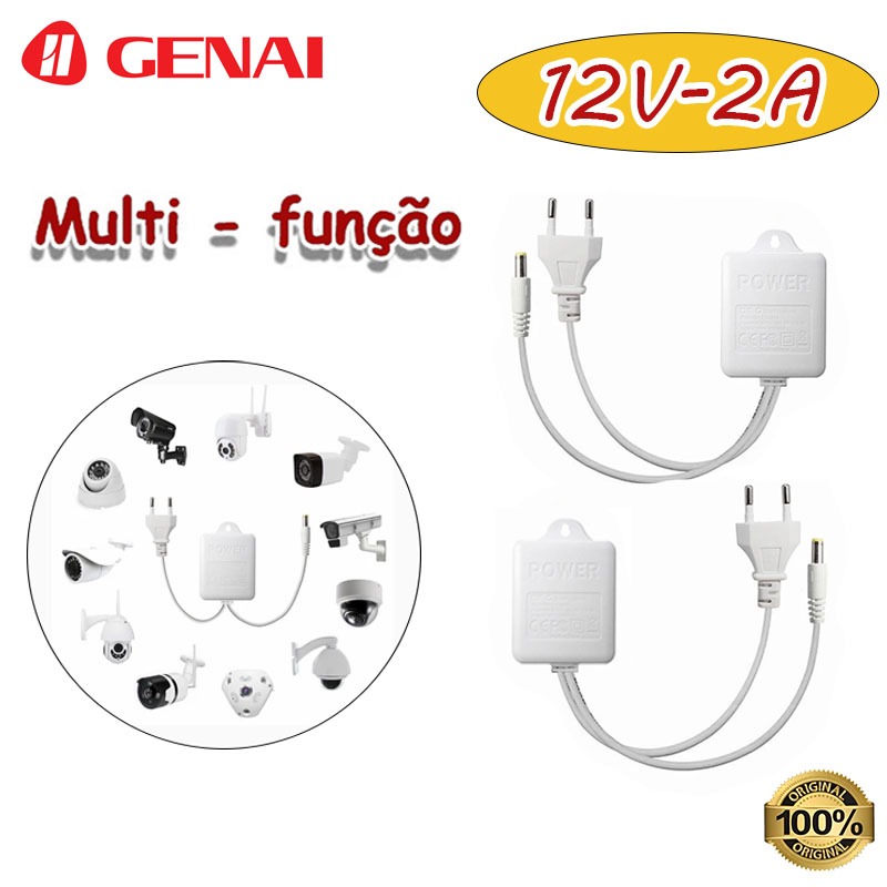 Fonte Original Para Câmera Ip Speed Dome – 12v-2a
