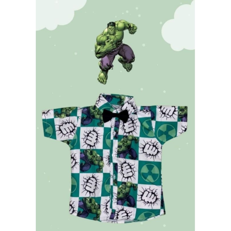 camisa social hulk 1.2 anos e 3.4 anos
