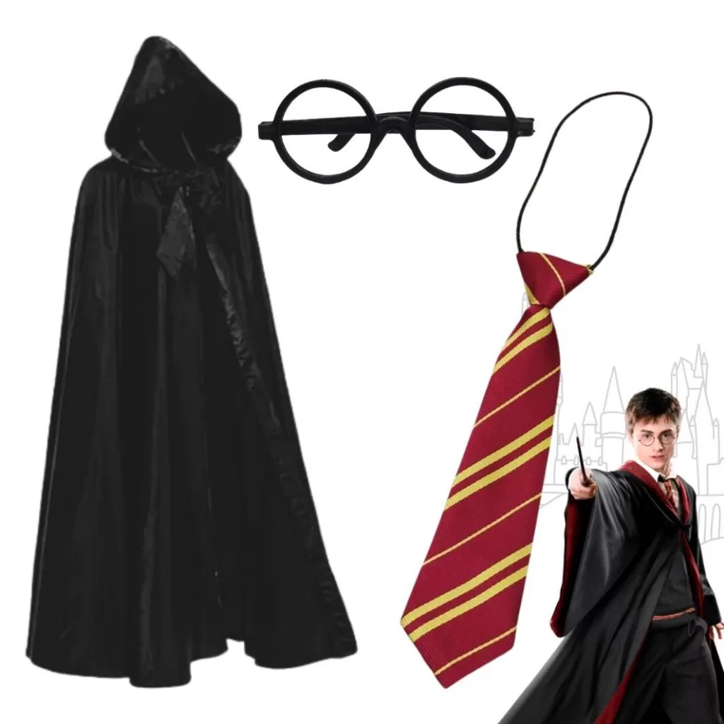 Fantasia Harry P Magia Hufflepu Sonserina Hermione Pakaian Bruxo Festa Traje Feiticeiro Robe Cosplay