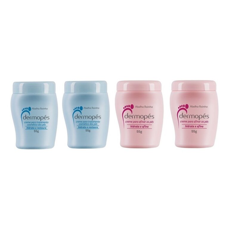 04 Cremes P/ Os Pés Dermopés 55g Abelha Rainha H