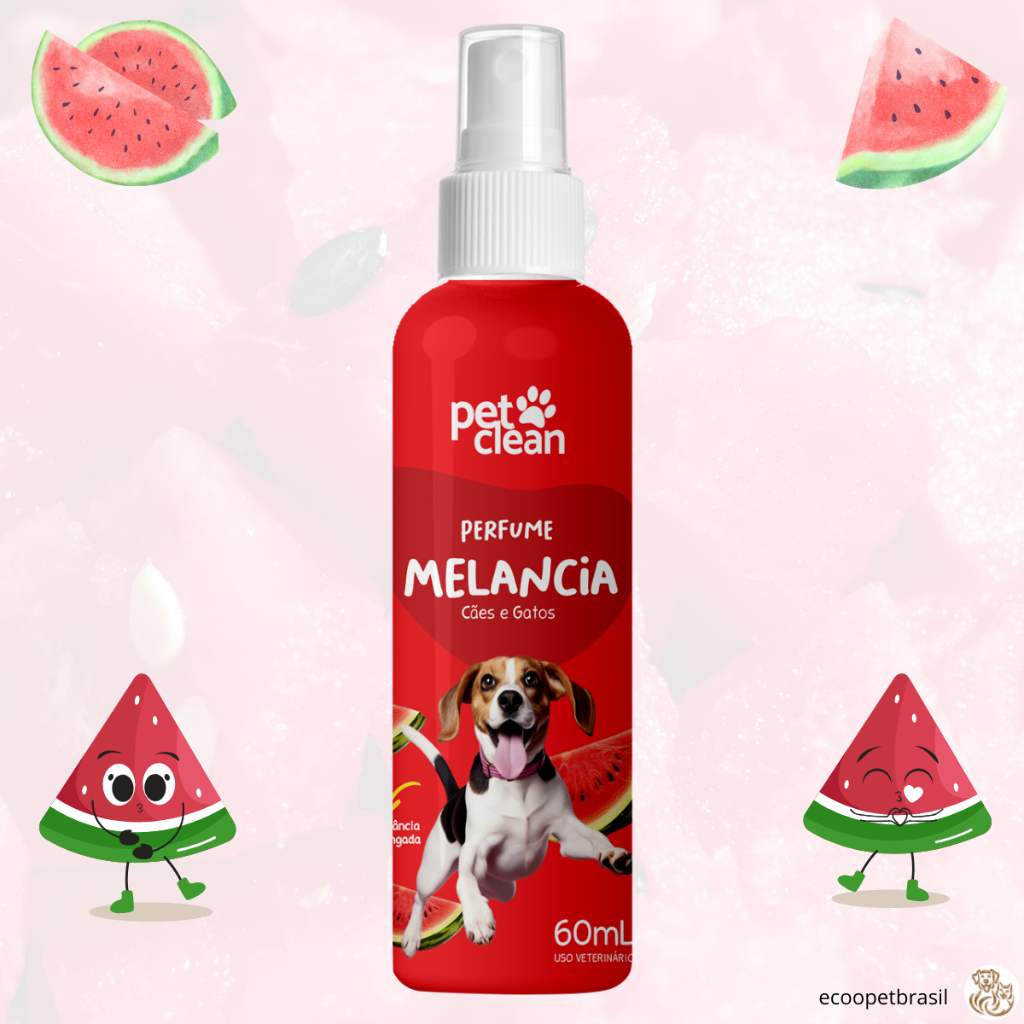 Perfume Melancia Macho e Femea Cachorro e Gato Pet Clean