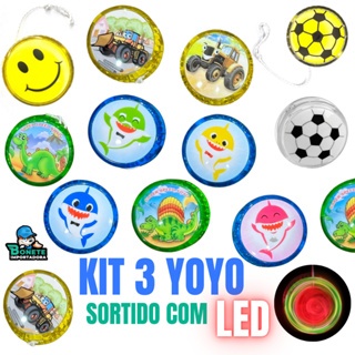 Kit 3 Yoyo ioio Metal com proteção em silicone c