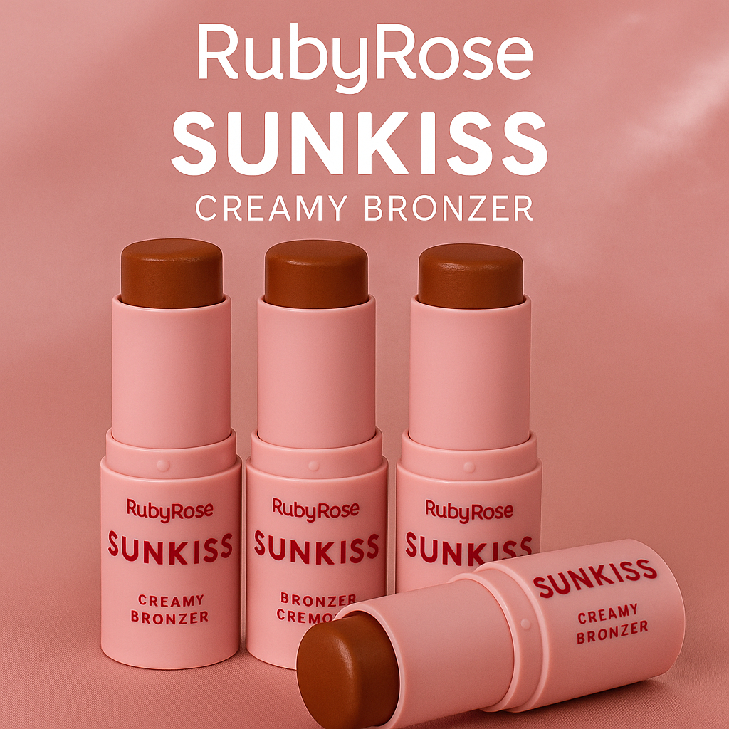 BRONZER CREMOSO RUBY ROSE Sunkiss Stick Bastão Efeito Bronzeado Natural Textura Cremosa