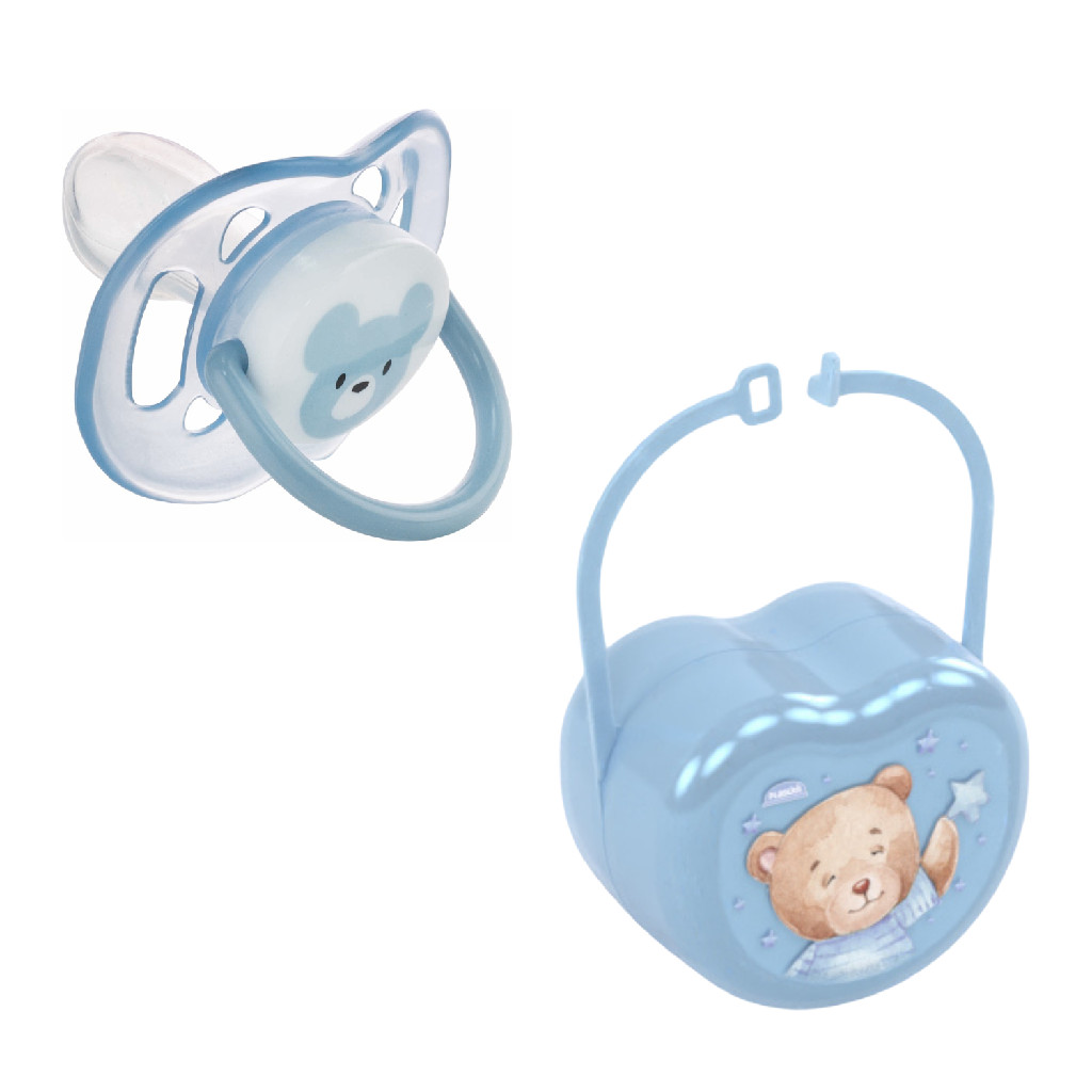 Kit 2 Peças Chupeta e Porta Chupeta Para Bebê Infantil