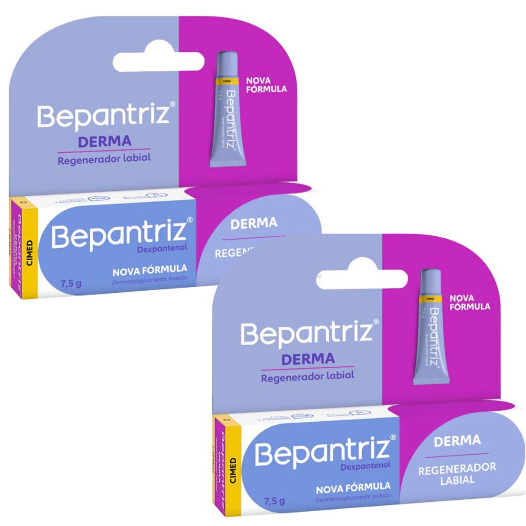 KIT 2x Creme Bepantriz Derma Regenerador Labial 7,5ml