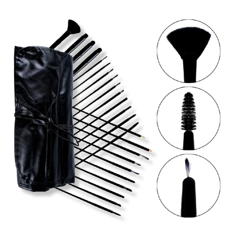 Kit 24 Pincéis de Maquiagem Delineado Sombra Blus