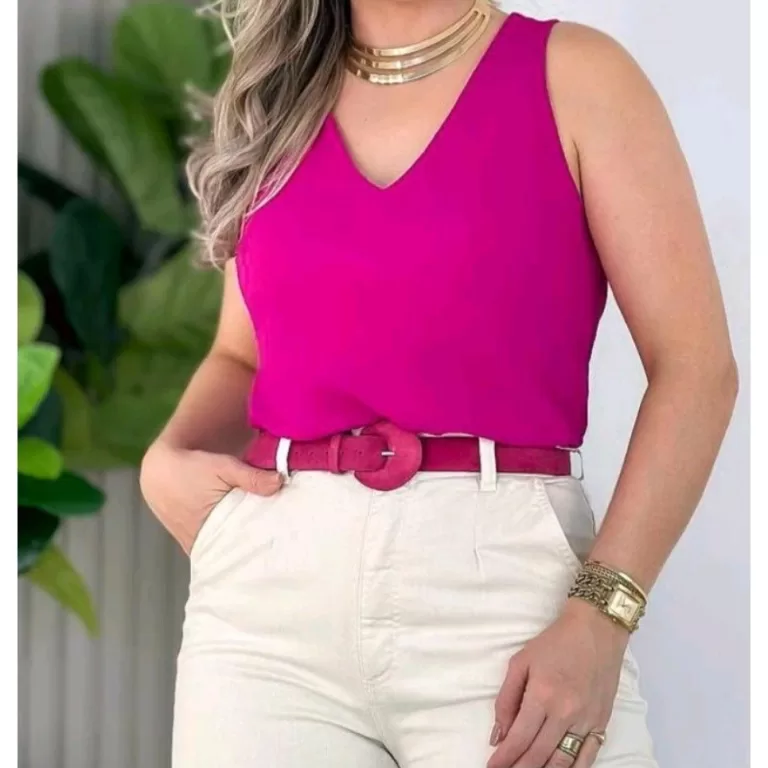 Blusa Regata Feminina Alça Larga Grossa Duna Tend