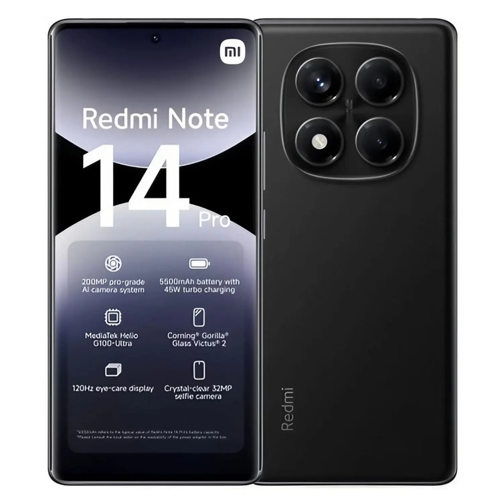 Xiaomi Redmi Note 14 Pro 4G Tela Curva AMOLED FHD 6,67 Pol 8GB RAM 256GB Câmera 200MP OIS Original