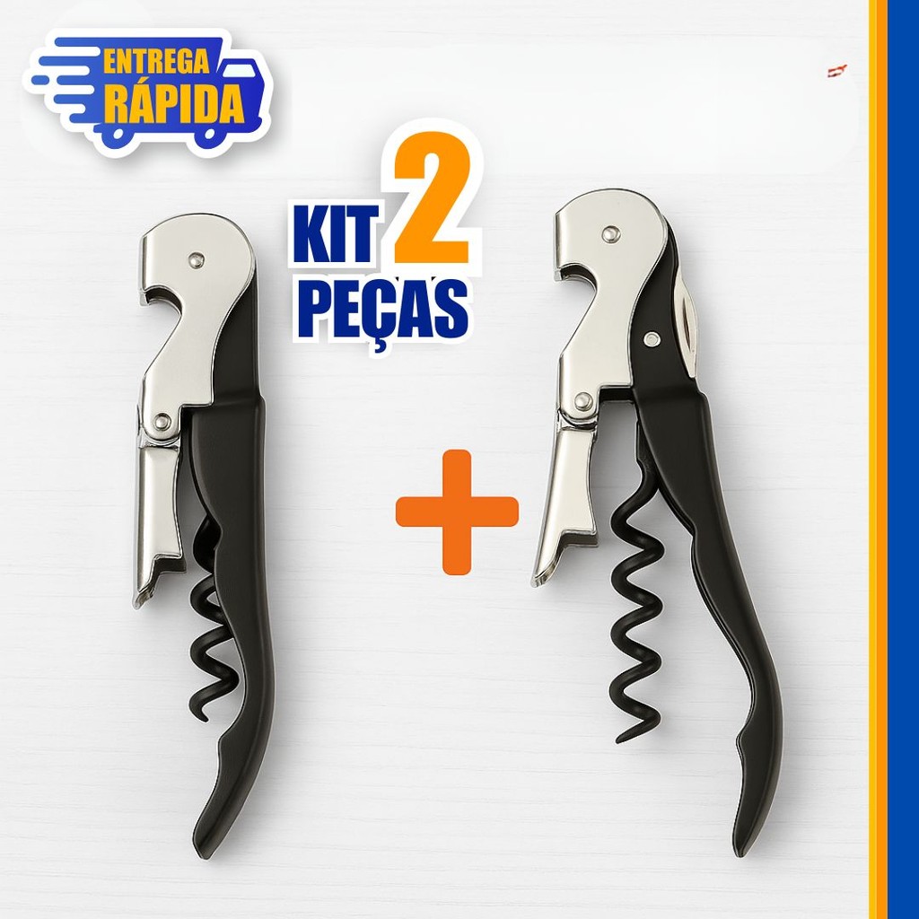 2 jogo Saca Rolhas De Vinhos Abridor de Garrafa de cerveja em Inox Cortador de Capsula 3 em 1