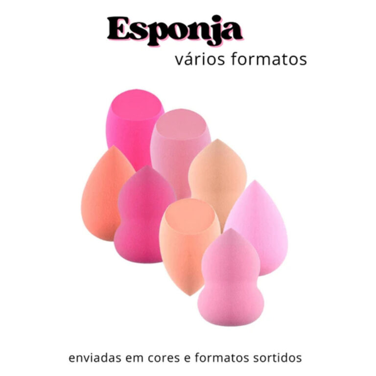 Esponja para Maquiagem Formato e cor sortidos