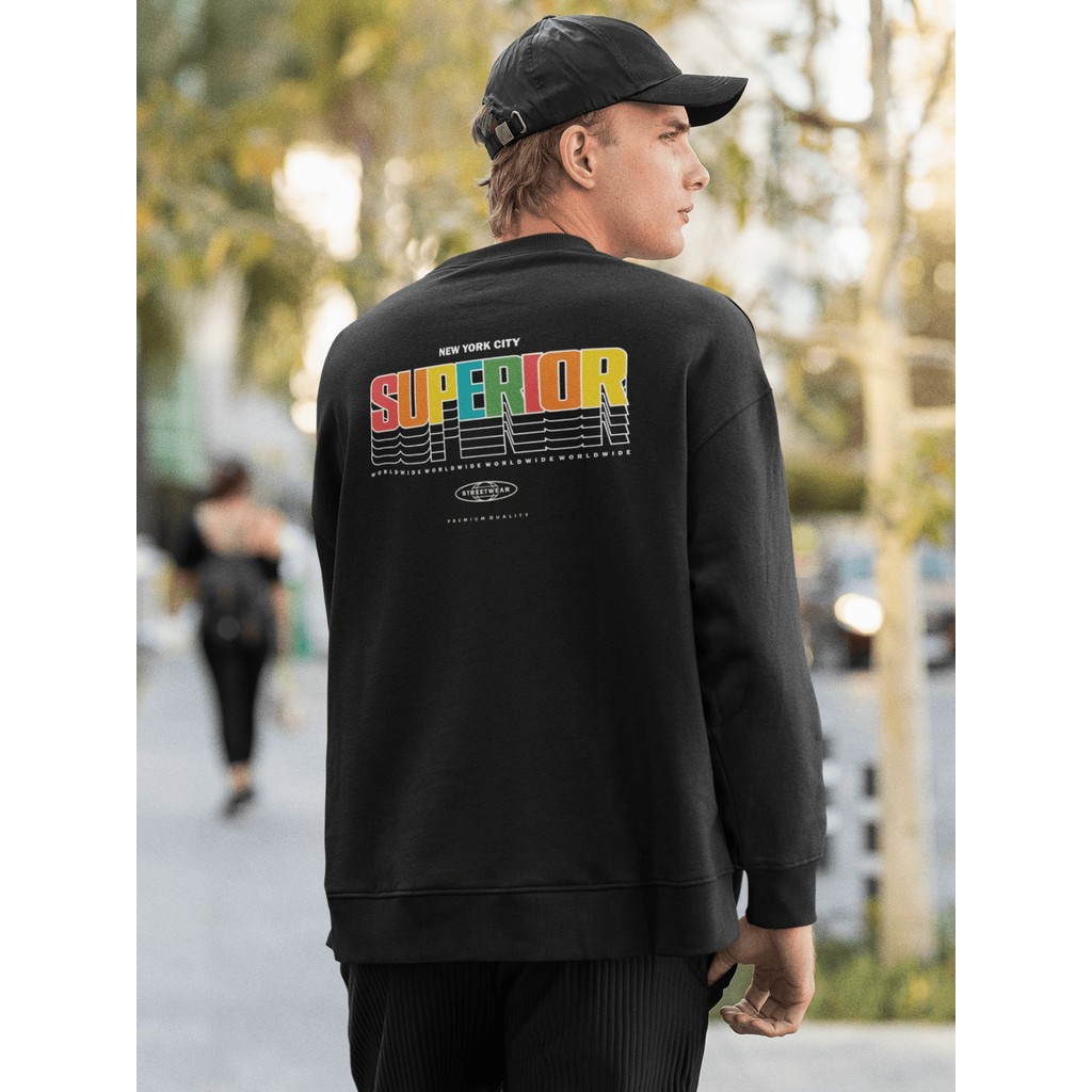 Moletom Careca Blusa de Frio Suéter Gola Redonda Masculino Casual Streetwear 100% Algodão Estampado