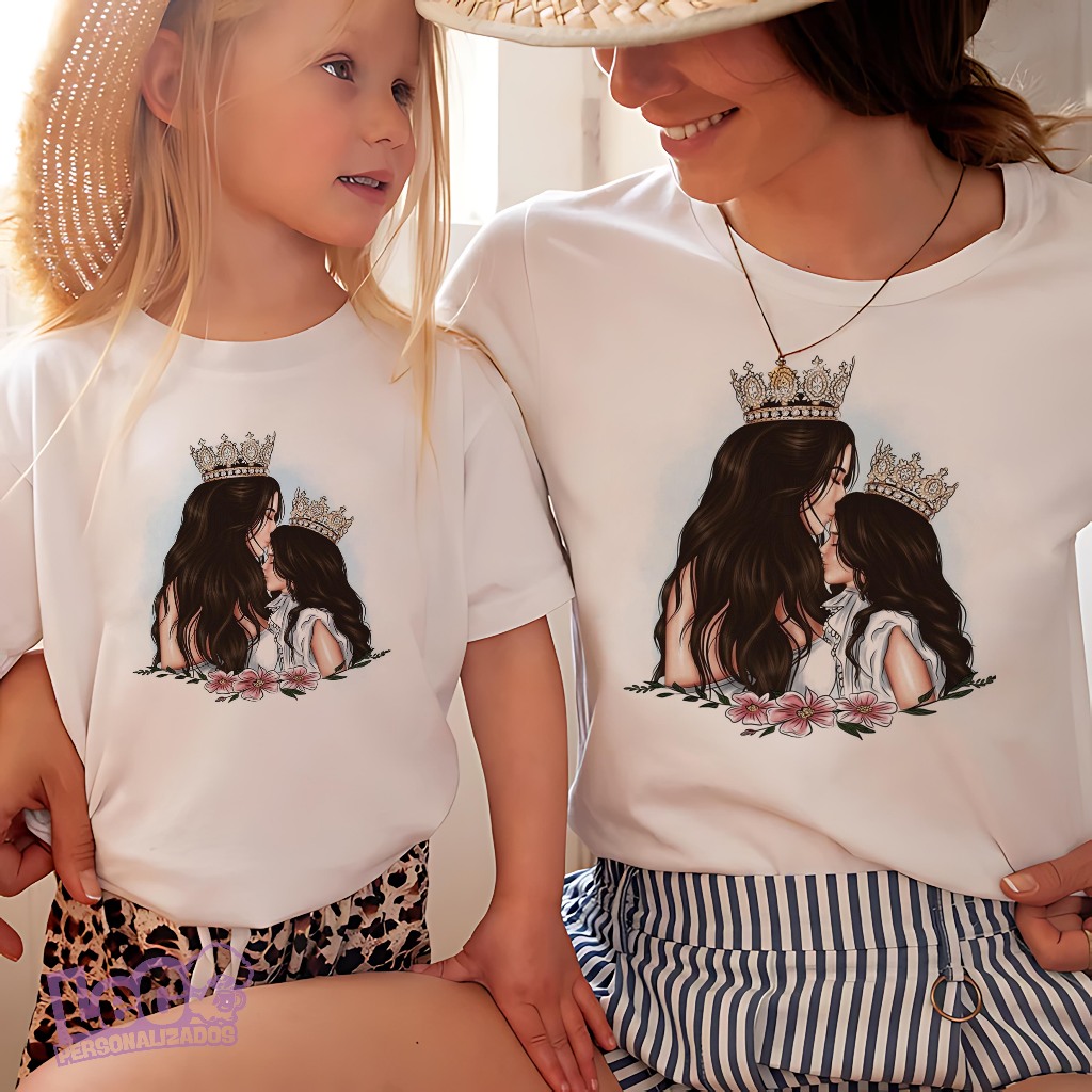 CAMISETA TAL MÃE, TAL FILHA – CAMISETA MÃE E FILHA – CAMISETA PERSONALIZADA EXCLUSIVA