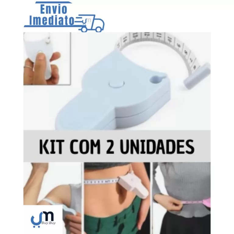 Kit 2 Fitas Métricas Retrátil  Fitness  Mediçã