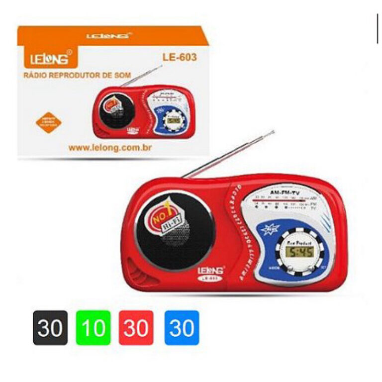 Rádio de pilha AM FM  Lelong LE-603