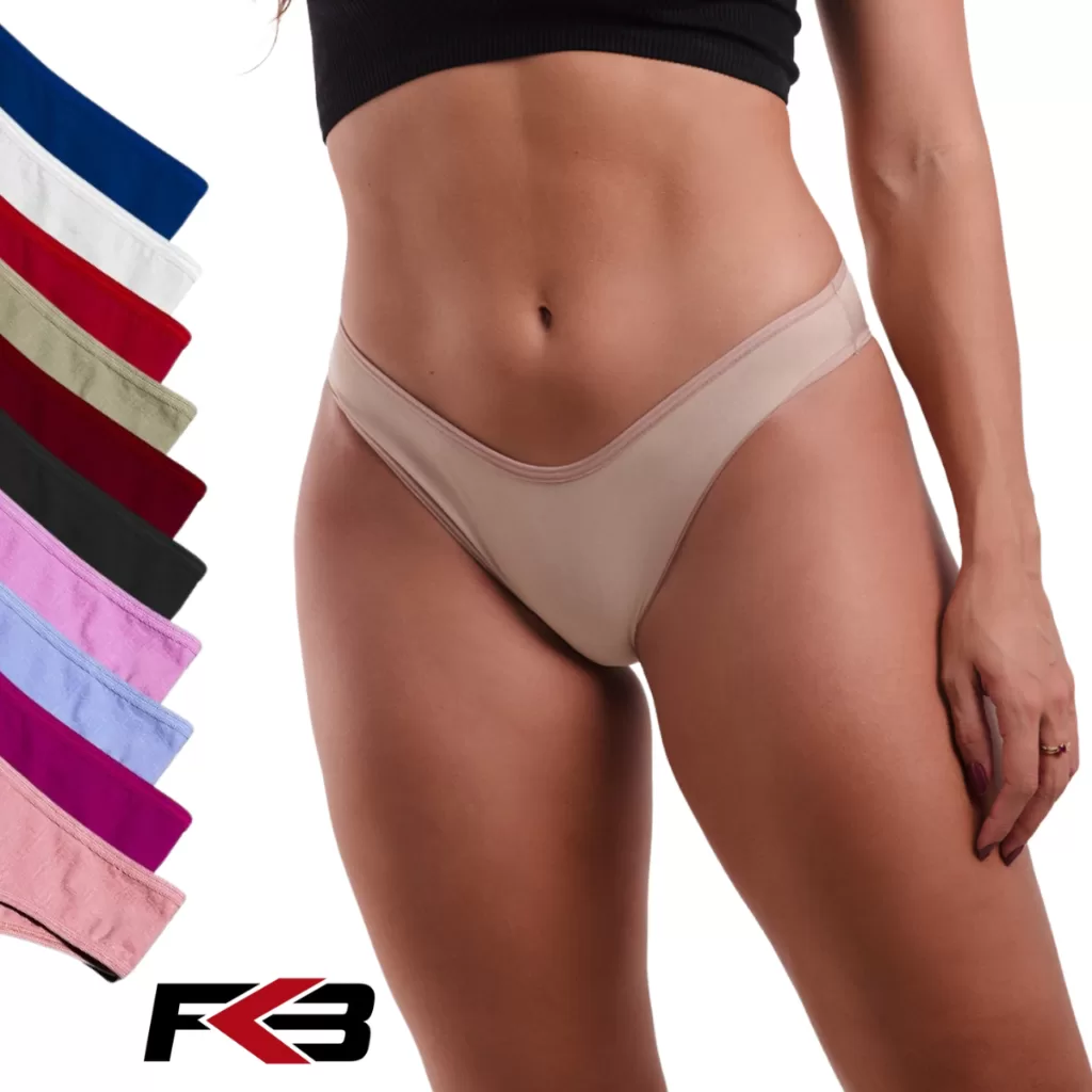 Kit Com 10 Calcinhas Tanga Algodão Conforto Tanga Básica Cotton Femininas
