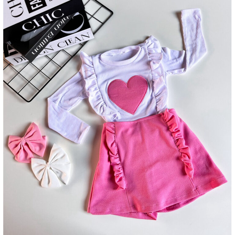 Conjunto Infantil Manga Longa Inverno Menina Socia