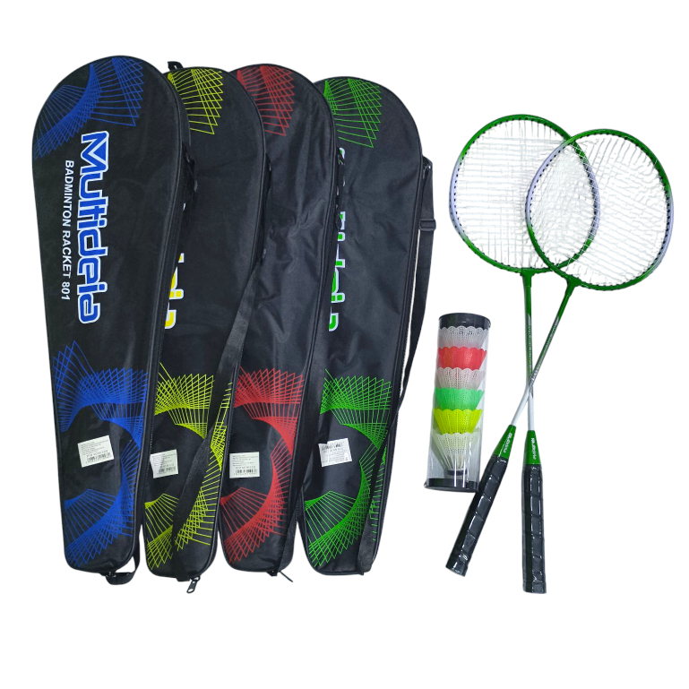 Kit de Badminton Completo 2 Raquetes 6 Petecas Div