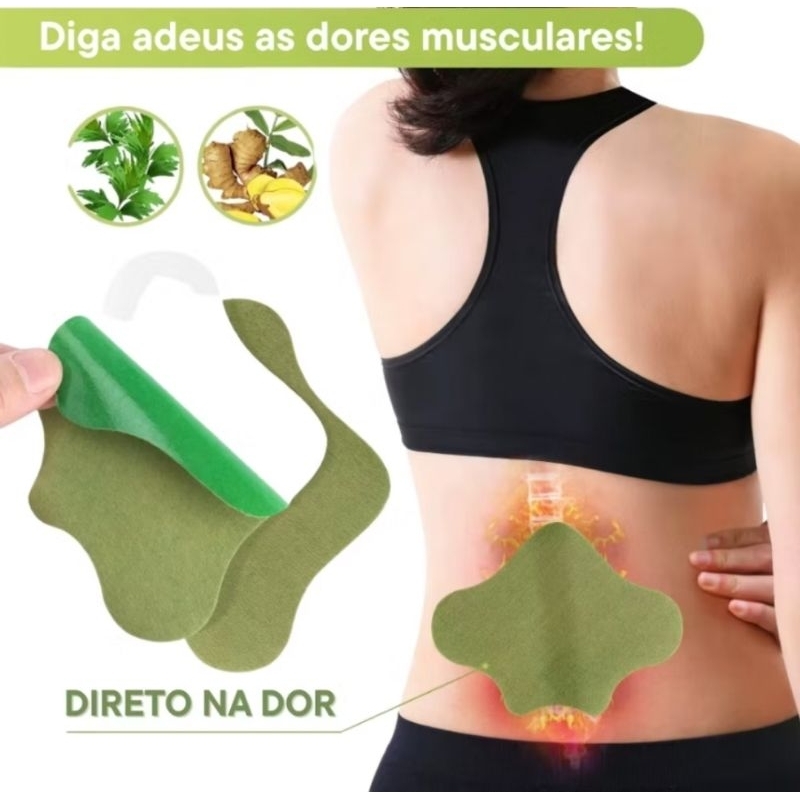 Kit 50 Adesivos Para Dores Nas Costas Terapéuticos Para Alivio De Dor No Espinha Lombar 100% Natural