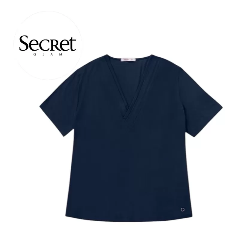 BLUSA LISA PLUS SIZE SECRET GLAM S01814