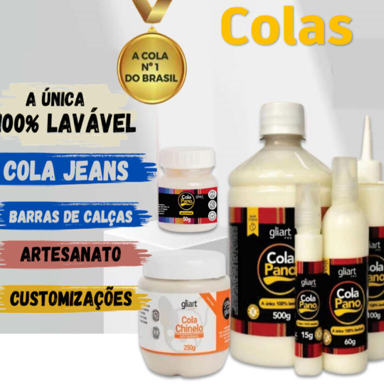 Barra de calça Cola Pano Gliart tecido de algodã