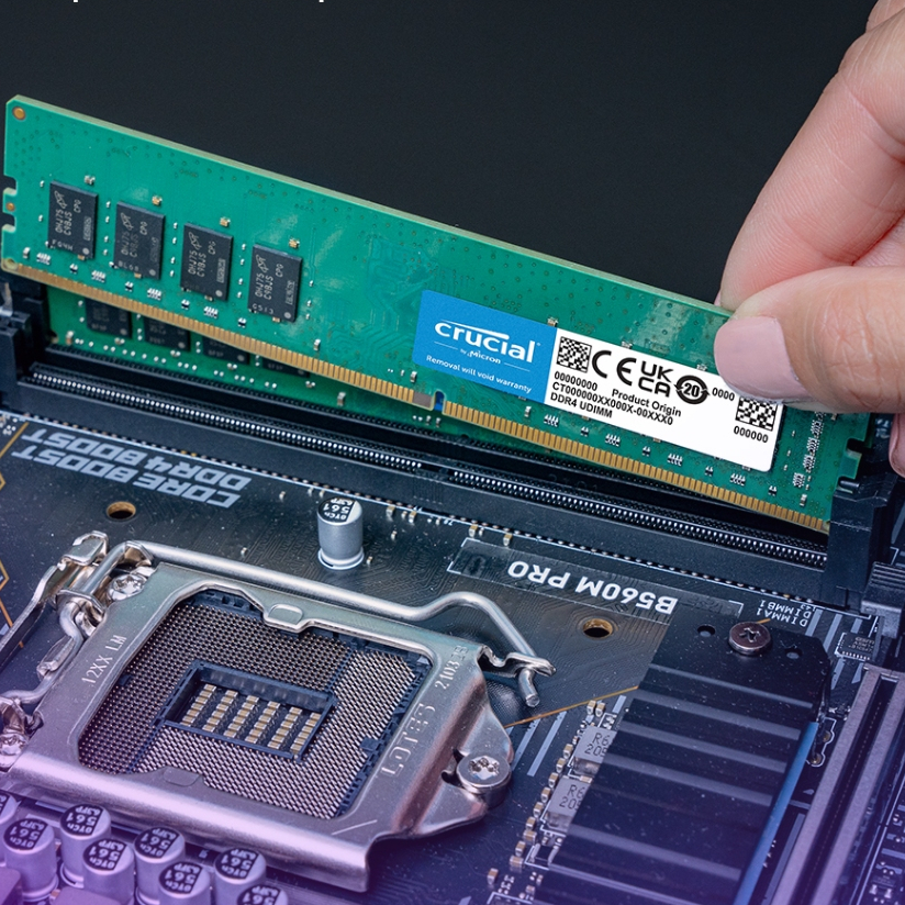 Memória RAM Crucial DDR4 8GB 3200MHz UDIMM para Desktop