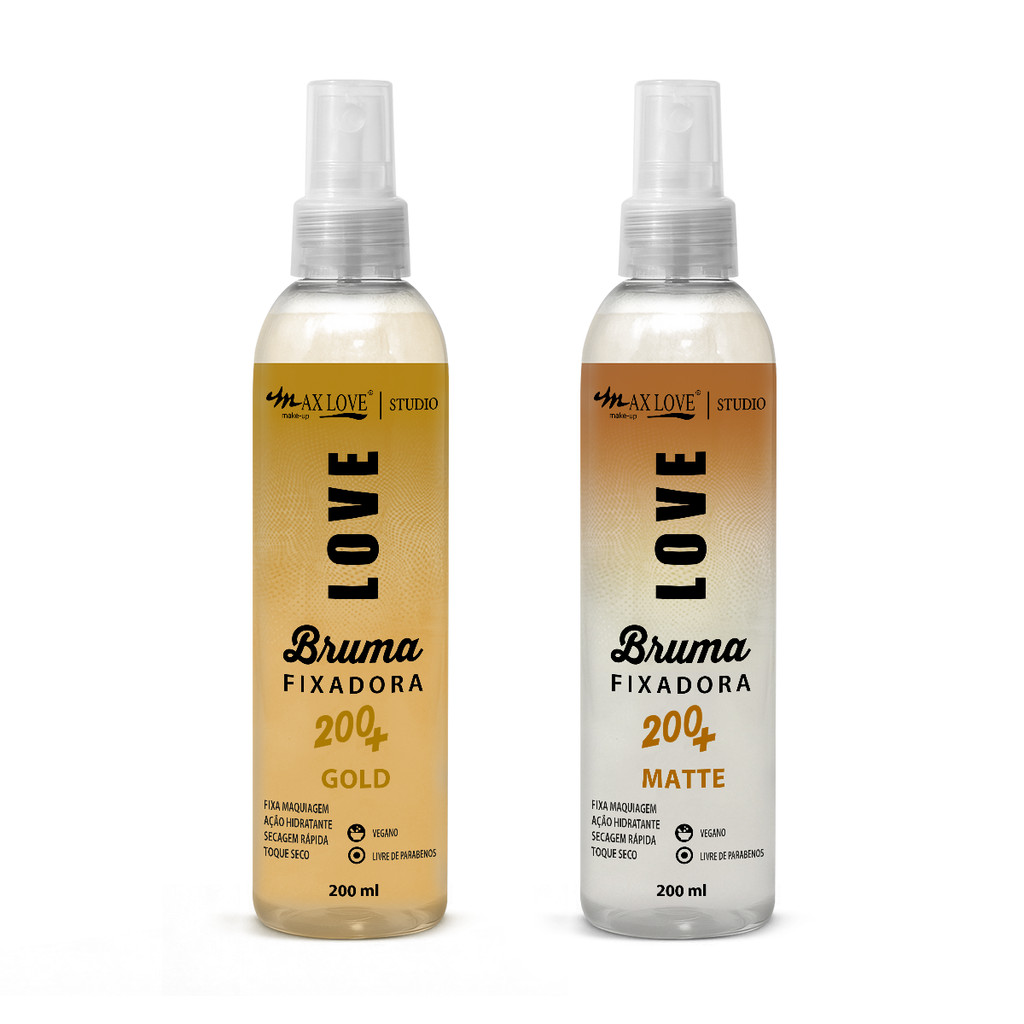 Kit Bruma Fixadora Matte e Gold Max Love – Durabilidade e Festa