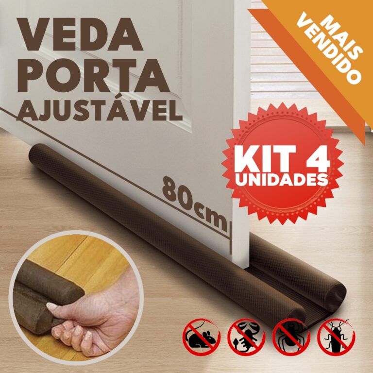 Kit 4 Veda Porta Protetor de Porta Rolinho Imperme