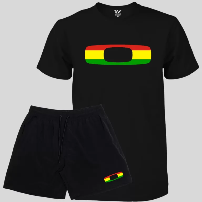 conjunto Camiseta Reggae okl Masculina + Bermuda E